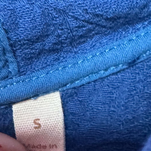 Soft Surroundings Forsythia‎ Paisley Jacquard Hooded Top in Blue Size Small - Picture 5 of 9